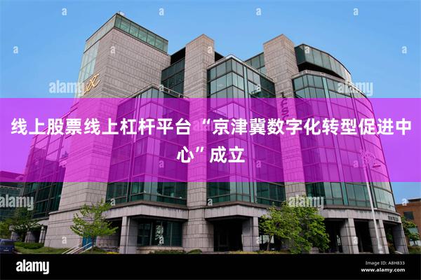 线上股票线上杠杆平台 “京津冀数字化转型促进中心”成立