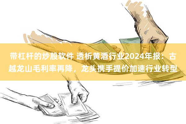带杠杆的炒股软件 透析黄酒行业2024年报：古越龙山毛利率再降，龙头携手提价加速行业转型