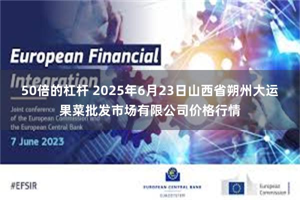 50倍的杠杆 2025年6月23日山西省朔州大运果菜批发市场有限公司价格行情